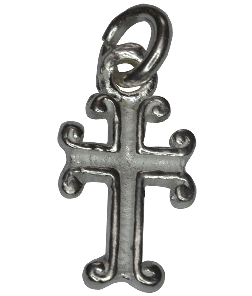 92.5 Sterling Silver Cross Charm-11mm