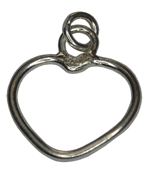92.5 Sterling Silver Wire Heart Charm
