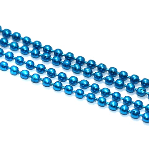 5 Mtrs, 2mm Aluminium Ball Chain Turquoise
