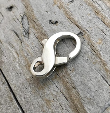 25 Pcs,13X7mm Silver Finish Large  Lobster Clasps
