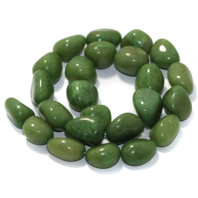 Tumbled Agate Green Stone Beads 20-14 mm
