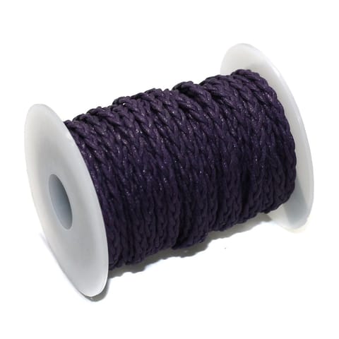 10 Mtrs 3 Ply Braided String Cotton Cords Rope Dark Purple 3mm
