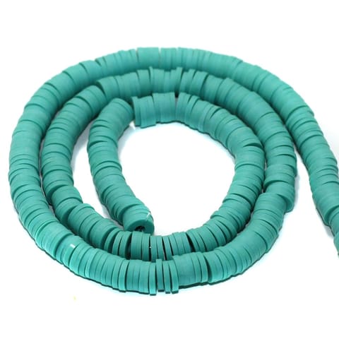Turquoise Polymer Clay Fimo Ring Beads 1 String, 6mm