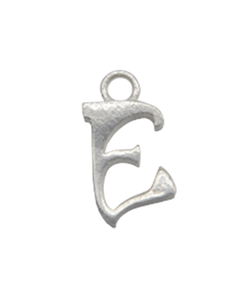 Sterling Silver Alphabet Charm “E”