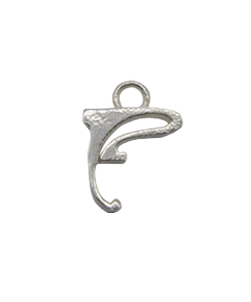 Sterling Silver Alphabet Charm “F”