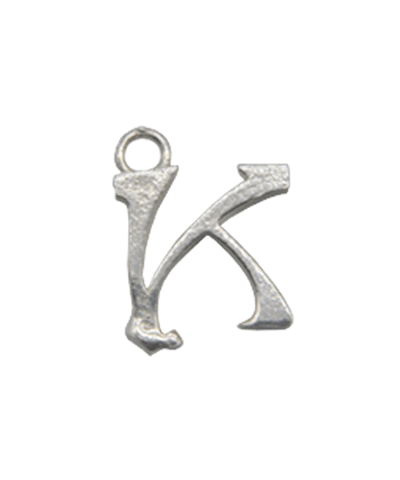 Sterling Silver Alphabet Charm “K”