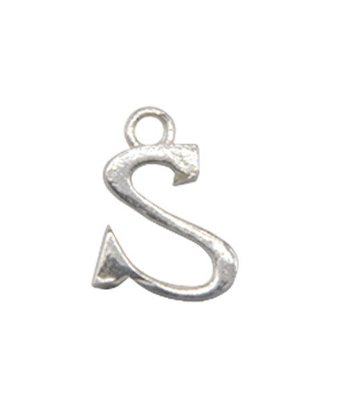 Sterling Silver Alphabet Charm “S”
