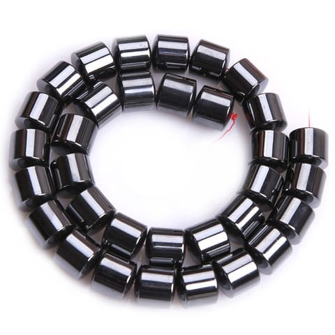 1 Strand, 8mm Magnetic Hematite Tube Beads