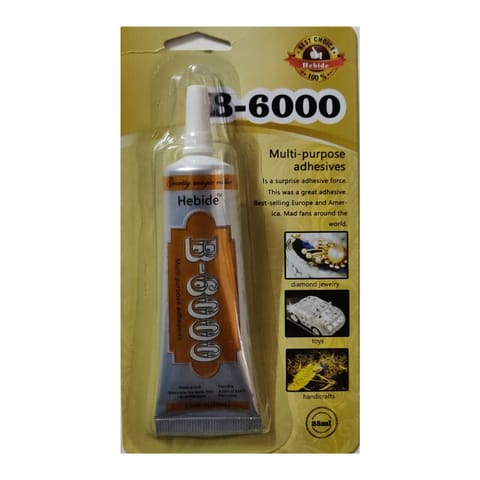 B-6000 Glue Multi-Purpose Transparent Adhesive (1.68 fl Oz/ 50ml) for Jewellery, Epoxy Resin, Adhesive (110 ml)