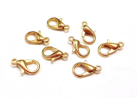 14mm Gold Finish Lobster Clasps
