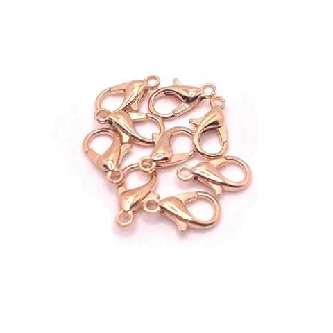 10 Pcs, 20mm Rose Gold Finish Lobster Clasps
