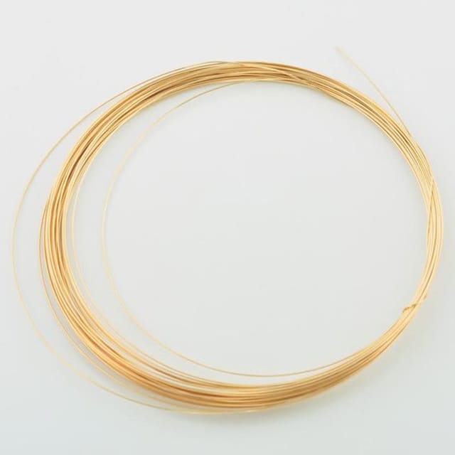 60 Mtrs Golden Plated Brass Craft Wire, 28 Gauge Thick (0.36 mm)