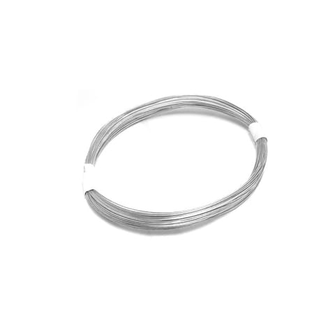 60 Mtrs Silver Plated Brass Craft Wire, 28 Gauge Thick (0.36 mm)