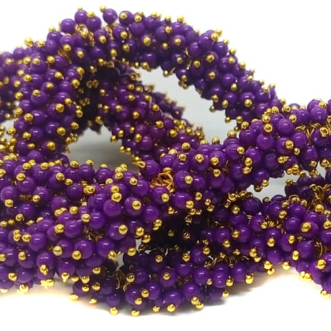 100 Gms, 3mm Acrylic Loreal Beads Purple