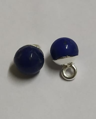 6mm Lapis Bead with 925 Silver Loop