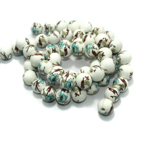 Premium Multicolor Ceramic Beads 1 String