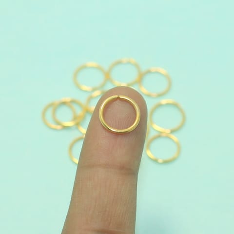 50 Pcs, 11mm Brass Golden Jump Rings
