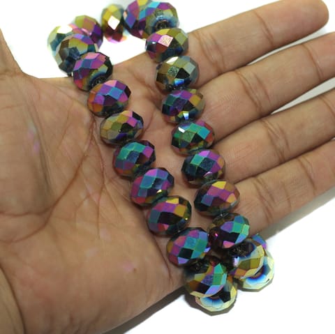 33 Pcs, 11x16mm Glass Crystal Beads Roundelle