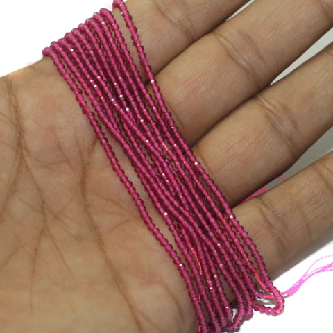5 Strings, 2mm Hydro Crystal Beads Pink