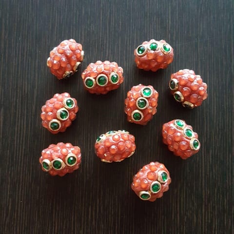 10pcs, Red, Takkar bead Spacers, 12x20mm