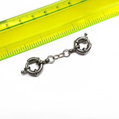 2pcs, 1.5 inches, AAA quality silver polish spring chain lock