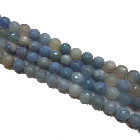 2 lines, 10mm Faceted Onyx Stone Strands, 36+ beads in each, 15 inches