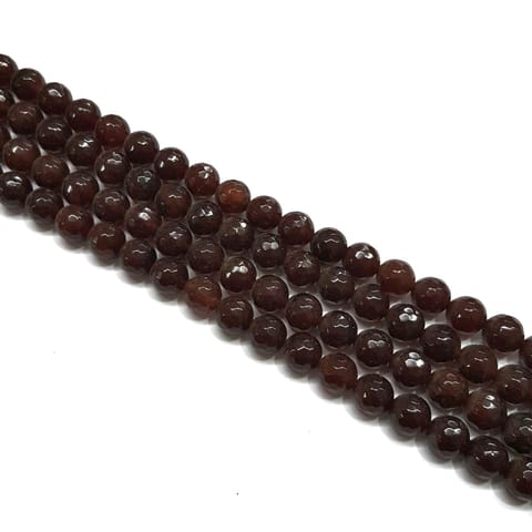 2 lines, 8mm Faceted Onyx Stone Strands, 45+ beads in each, 15 inches