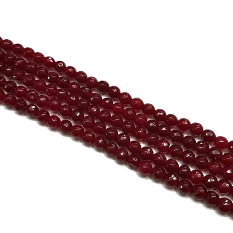 2 lines, 6mm Faceted Onyx Stone Strands, 58+ beads in each, 14 inches