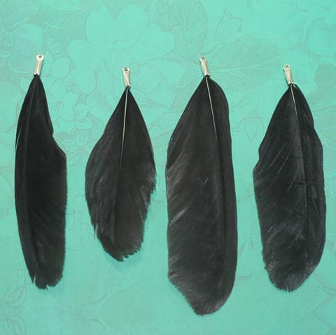 80+ Premium Jewellery Making Feathers Black