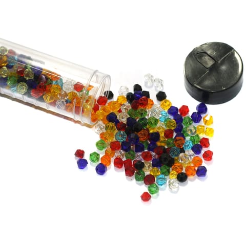 Multi Color Faceted Bicone Beads 4mm, 400 Pcs