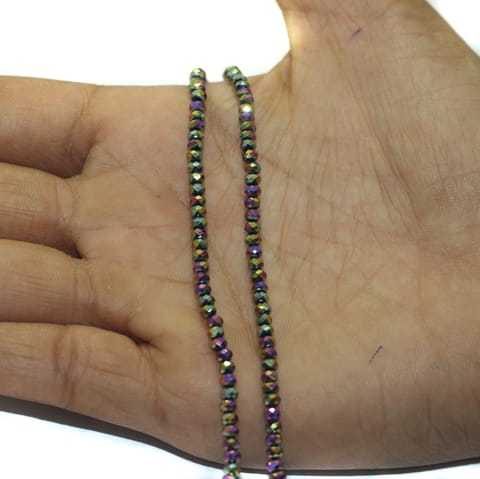 Crystal Rondelle Faceted 2mm 195+Beads 1String Rainbow