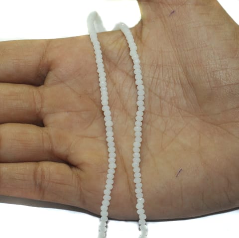 195+Pcs, 2mm White Crystal Rondelle Faceted Beads 1String