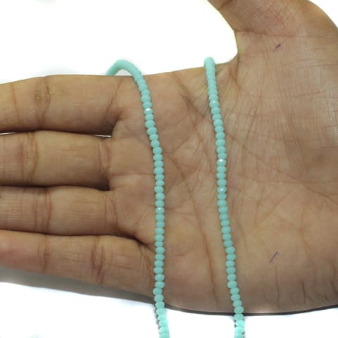 Crystal Rondelle Faceted 2mm 195+Beads 1String Turquoise