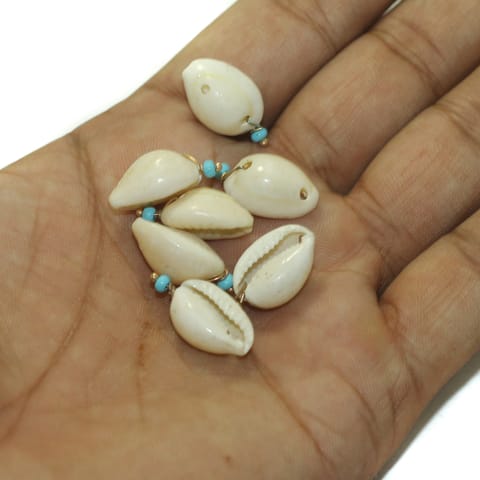 100 Pcs Cowrie Shell Beads Assorted Size