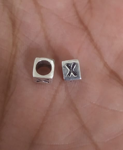 Sterling Silver “X” Bead