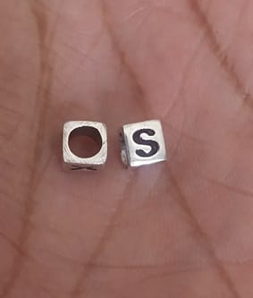 Sterling Silver “S” Bead