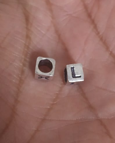 Sterling Silver “L” Bead