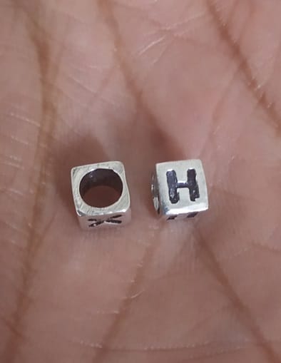 Sterling Silver “H” Bead