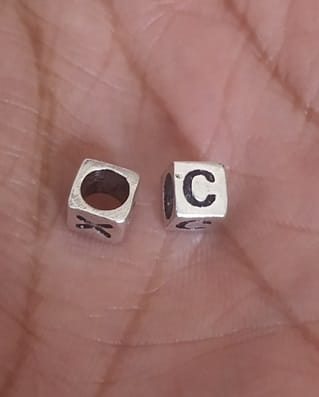 Sterling Silver “C” Bead