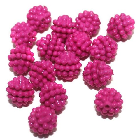 50 Pcs,10mm Pink Acrylic Round Beads