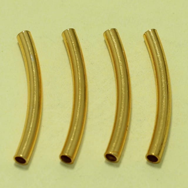 10 Pcs Golden Bend Pipes 2 Inch, 5mm