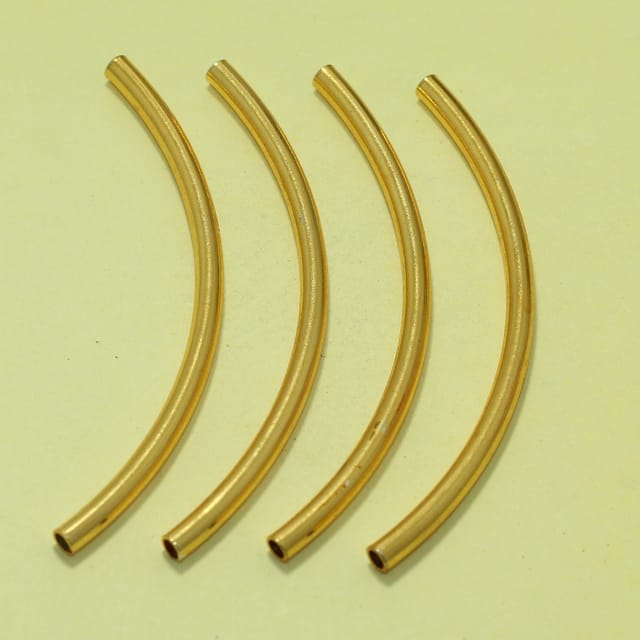 10 Pcs Golden Bend Pipes 4 Inch, 5mm