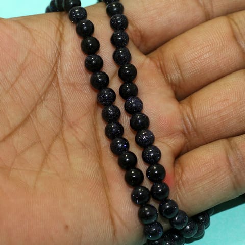 6mm Blue Sun Stone Semiprecious Stone Beads