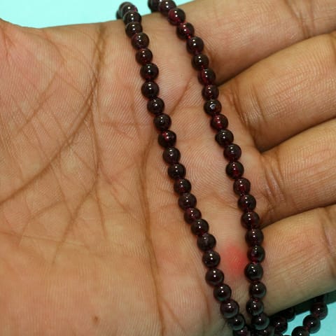 4mm Garnet Semiprecious Stone Beads