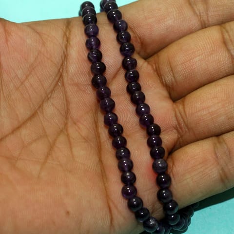 5mm Amethyst Semiprecious Stone Beads
