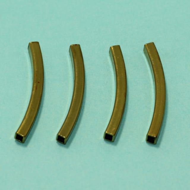 10 Pcs Bronze Bend Pipes Rectangle 2 Inch, 5mm