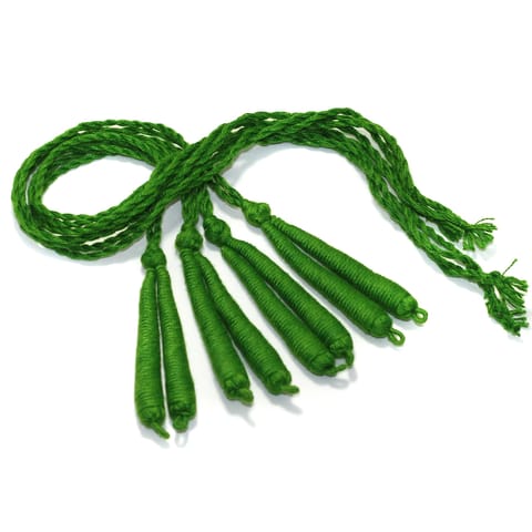 4 Pcs Thread Necklace Dori Parrot Green 15 inch