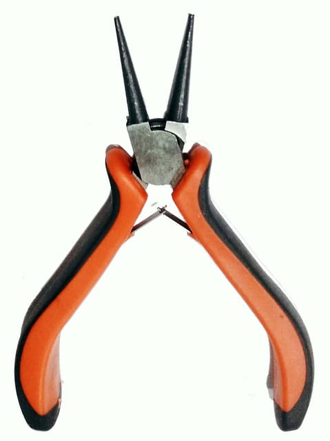 Mini Round Nose Plier Hand Tools 12cm for Jewellery Making (Red, Black) (Pack of 1)