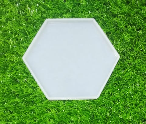 4Inch Hexagon Shape Silicone Coaster Mold for Resin Art, Art Craft Projects (Pack of 2) (Hexagon)