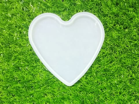 4Inch Heart Shape Silicone Coaster Mold for Resin Art, Art Craft Projects (Pack of 2) (Heart)